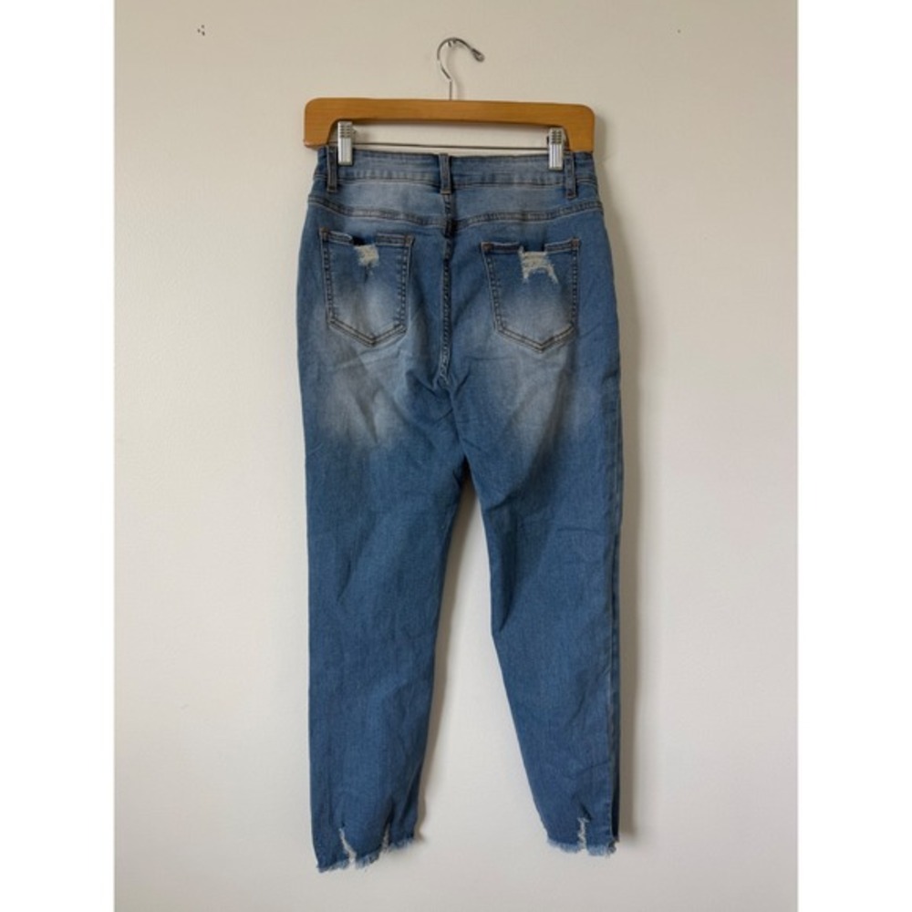 Women's Distressed Skinny Jeans – Blue Wash – Size 6 – NWOT - Picture 3 of 4